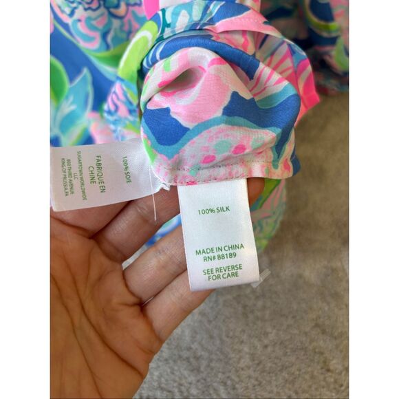 NWOT LILLY PULITZER ELSA TOP -Multi Peony For Your Thoughts XL $158 F38 - Picture 8 of 11